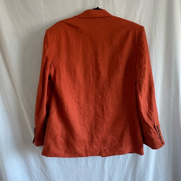 FARM Rio Oversize Linen Blazer in Rust Brown - Picture 7 of 7